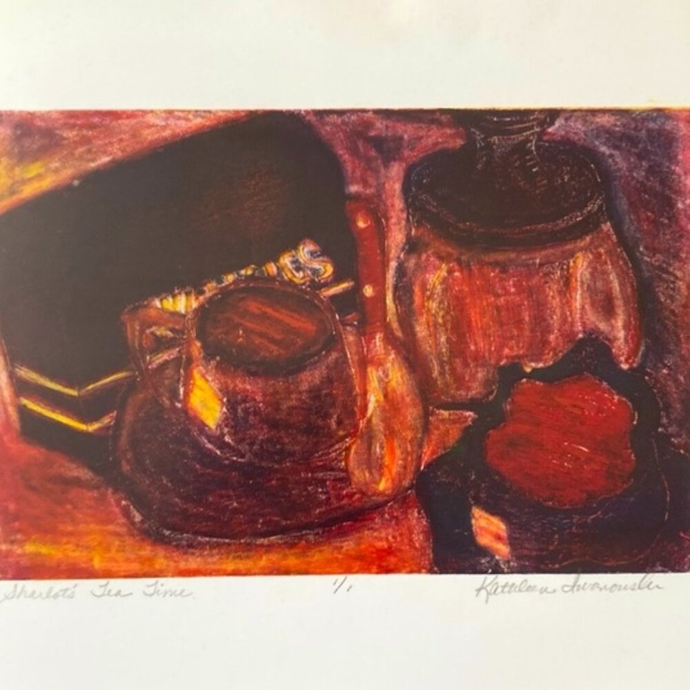 "Sharlot's Tea Time" Itaglio Print